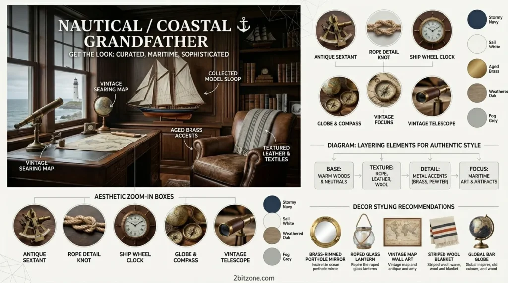 Nautical Coastal Grandfather