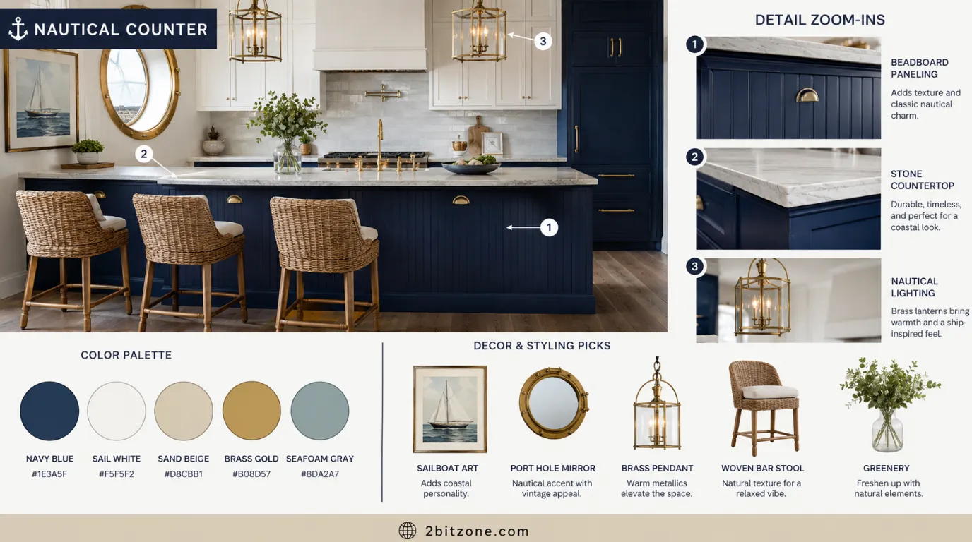 Nautical Counter Kitchen Counter Decor