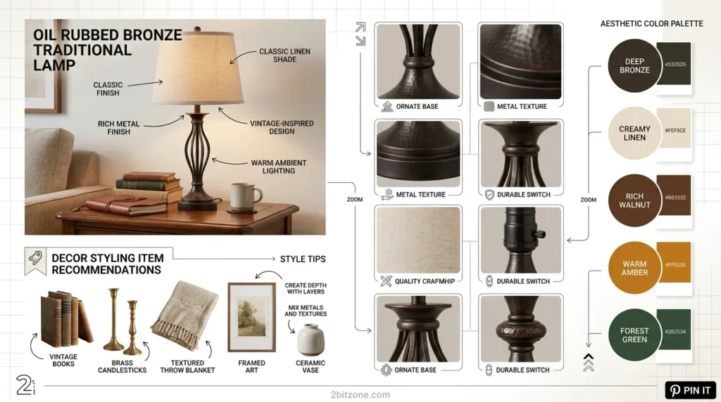 Oil Rubbed Bronze Traditional Lamp