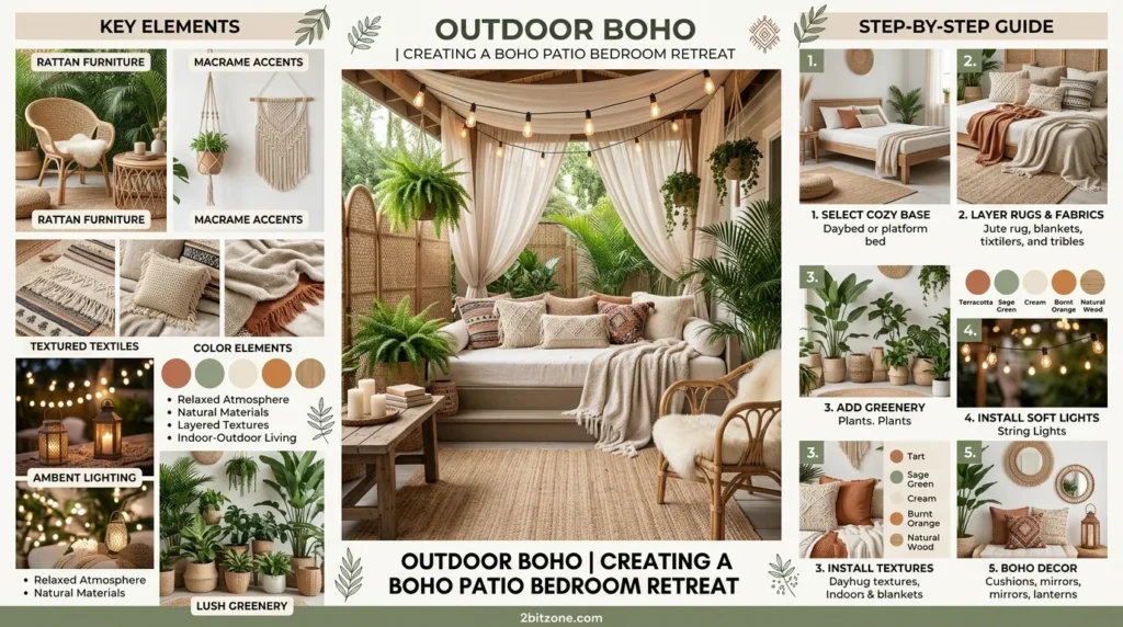 Outdoor Boho Boho Patio Bedroom
