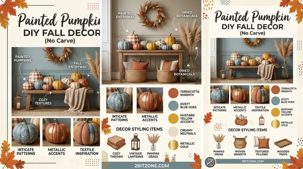Painted Pumpkin Diy Fall Decor No Carve 2