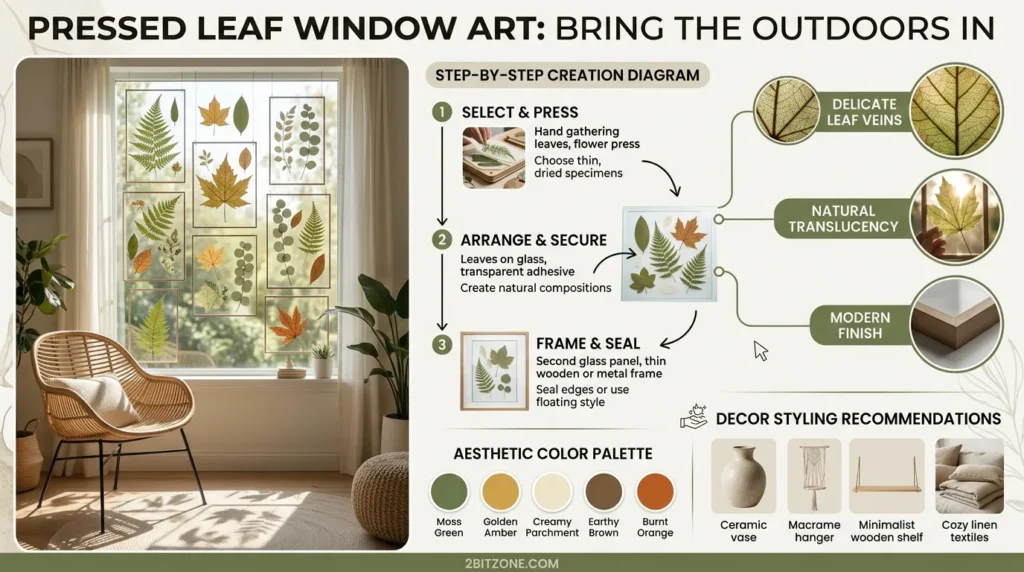 Pressed Leaf Window Art
