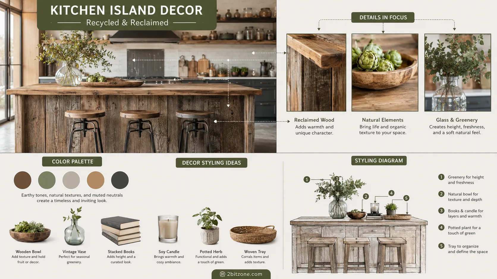 Recycled A Reclaimed Kitchen Island Decor