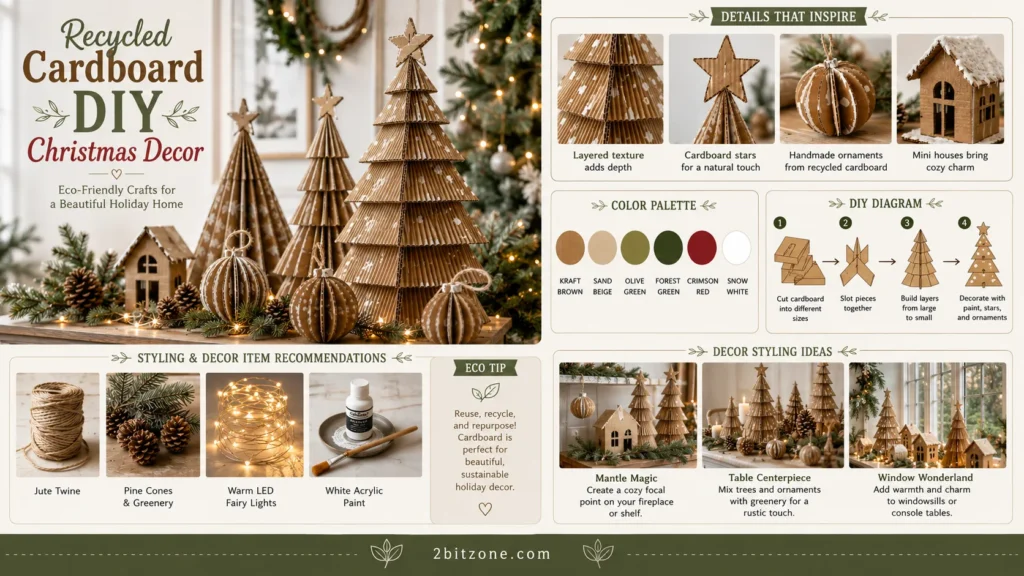 Recycled Cardboard Diy Christmas Decor