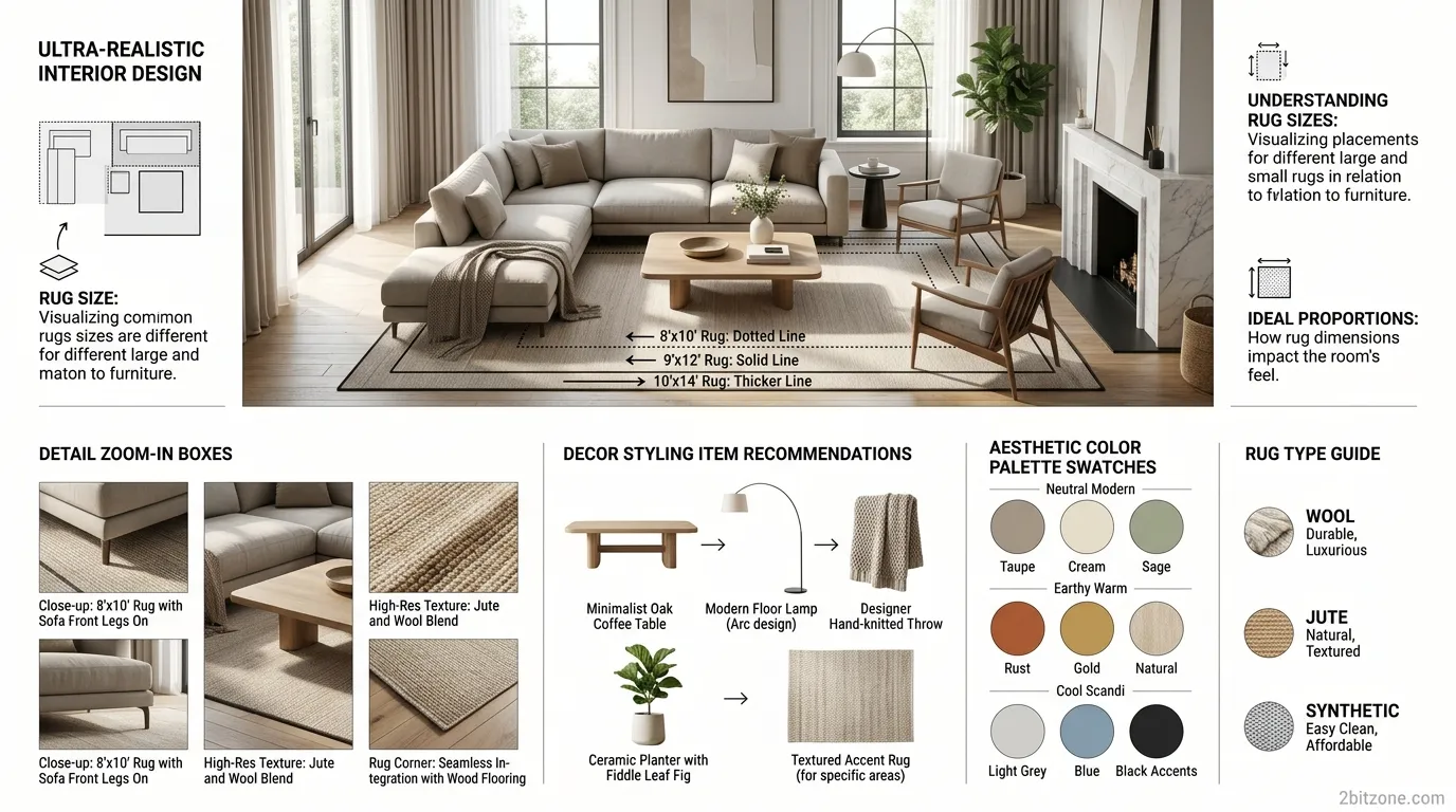 Rug Sizes For Living Room Living Room