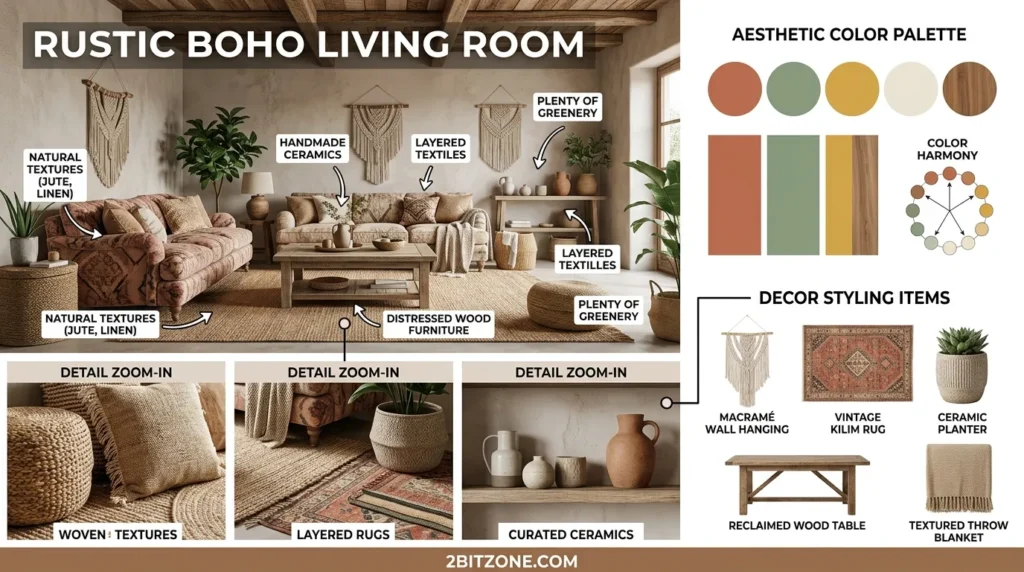 Rustic Boho Living Room
