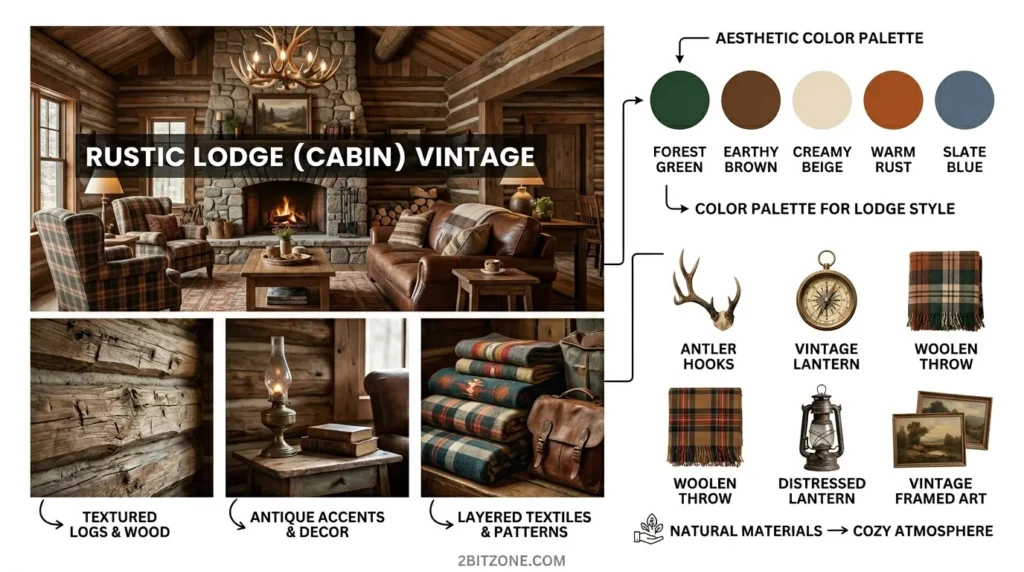 Rustic Lodge Cabin Vintage