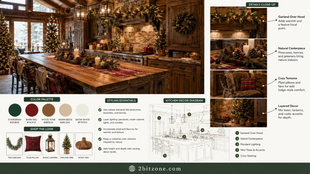 Rustic Lodge Kitchen Christmas Decor