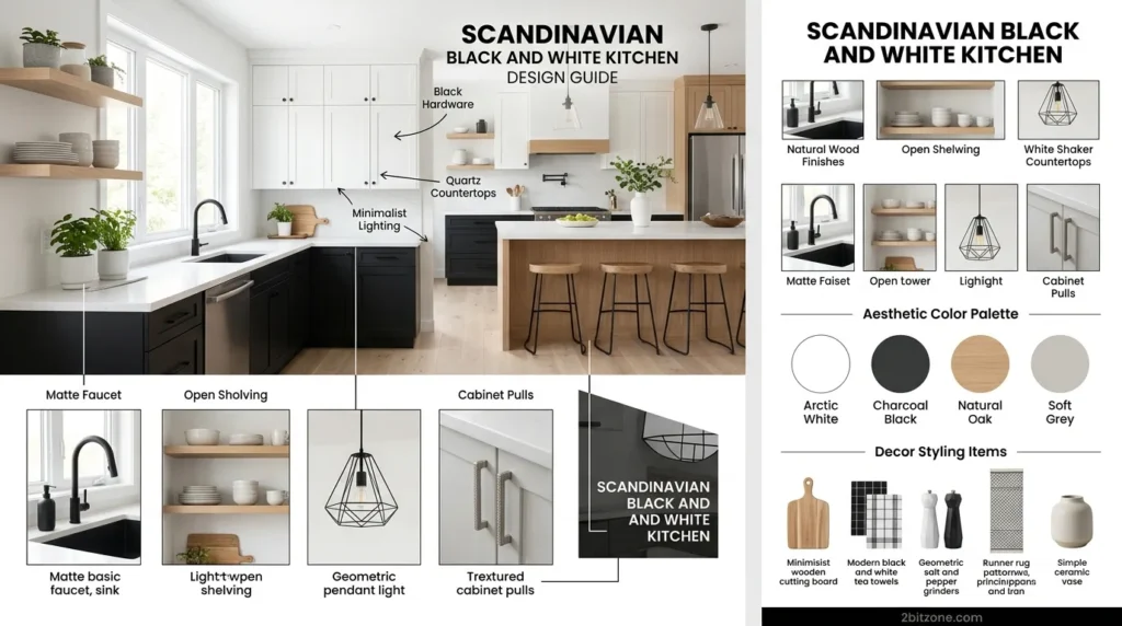 Scandinavian Black And White Kitchen