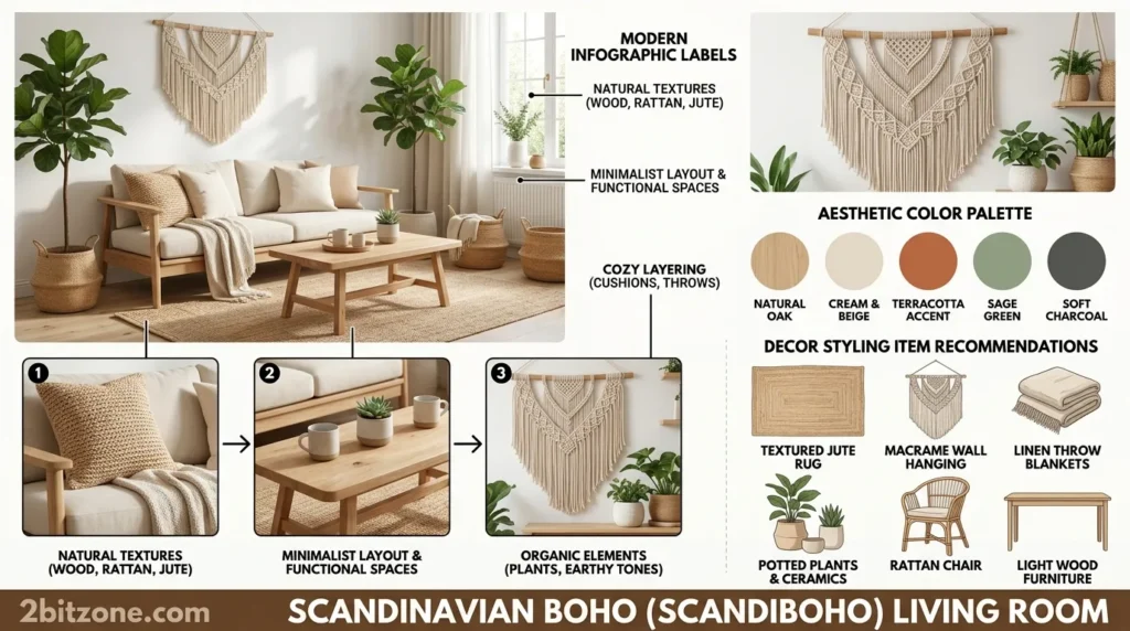 Scandinavian Boho Scandiboho Living Room