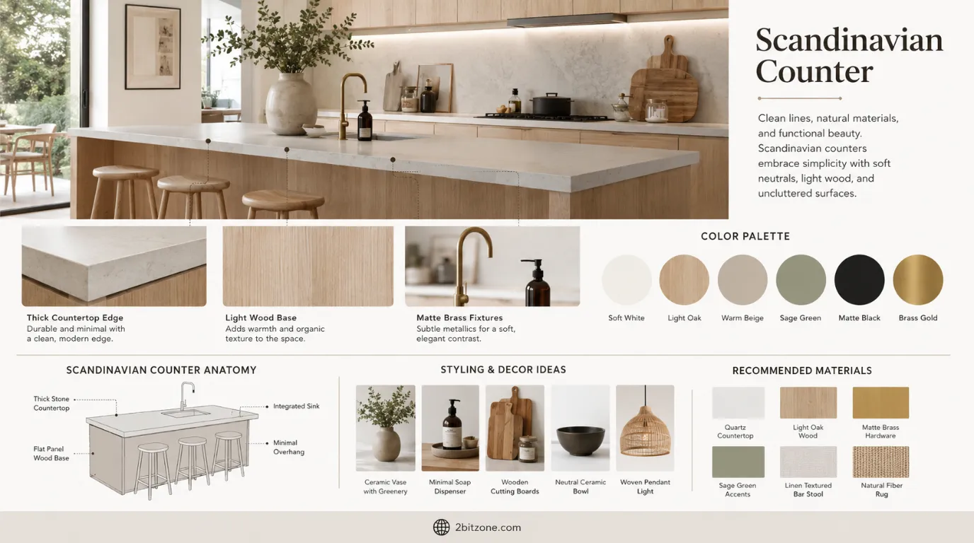 Scandinavian Counter Kitchen Counter Decor