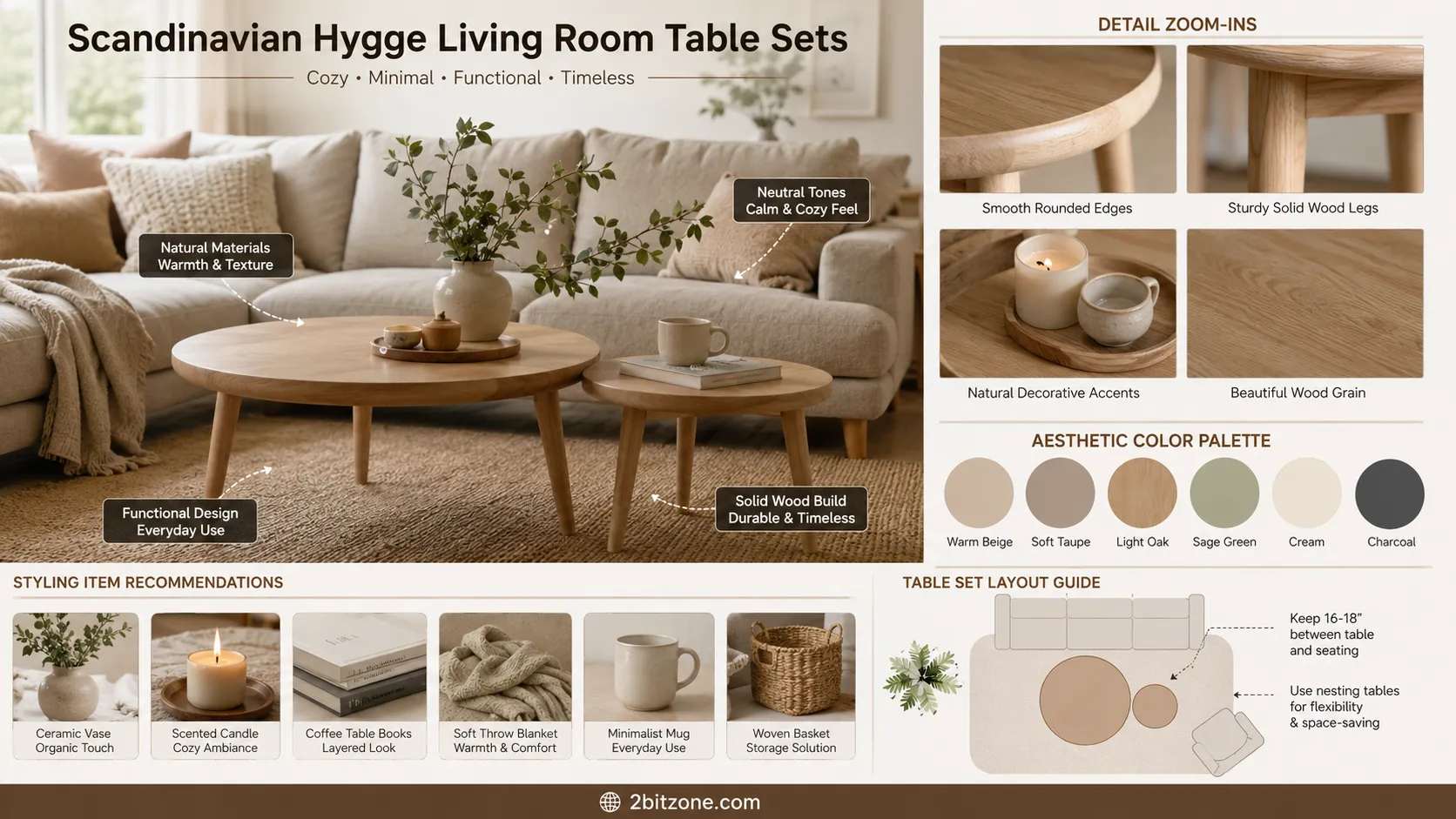 Scandinavian Hygge Living Room Table Sets Living Room Table Sets