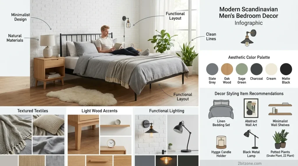 Scandinavian Mens Bedroom Decor