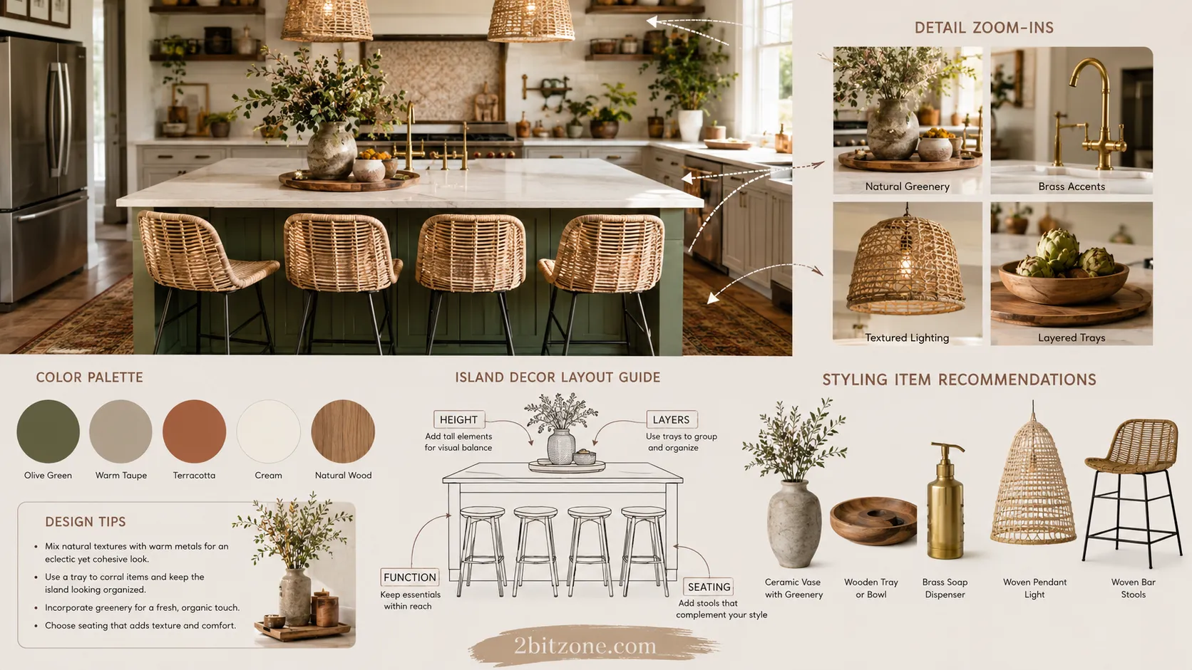Scandinavian Simple Kitchen Island Decor