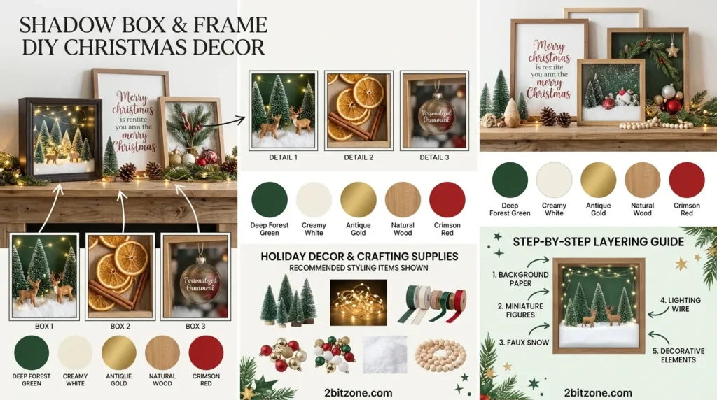 Shadow Box Frame Diy Christmas Decor