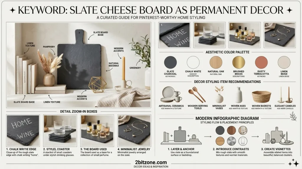 Slate Cheese Board As Permanent Decor