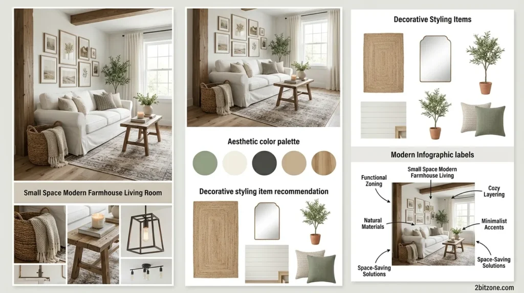 Small Space Modern Farmhouse Living Room