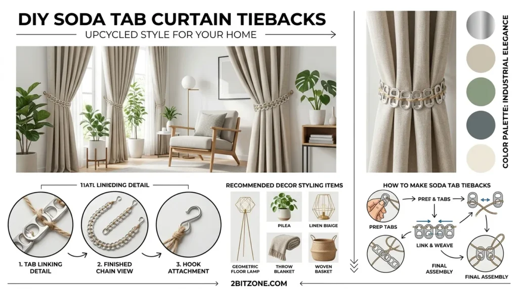 Soda Tab Curtain Tiebacks