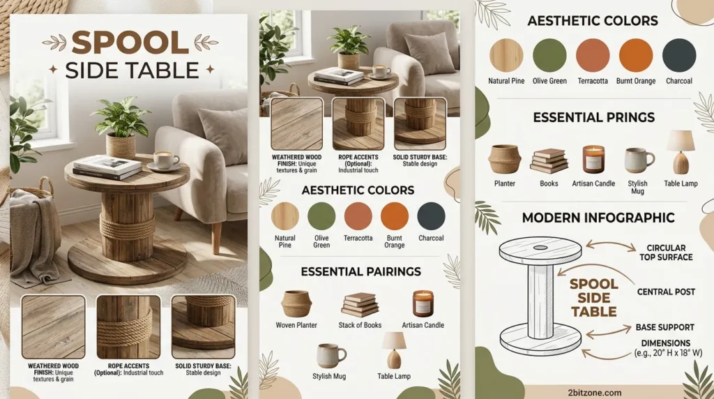 Spool Side Table