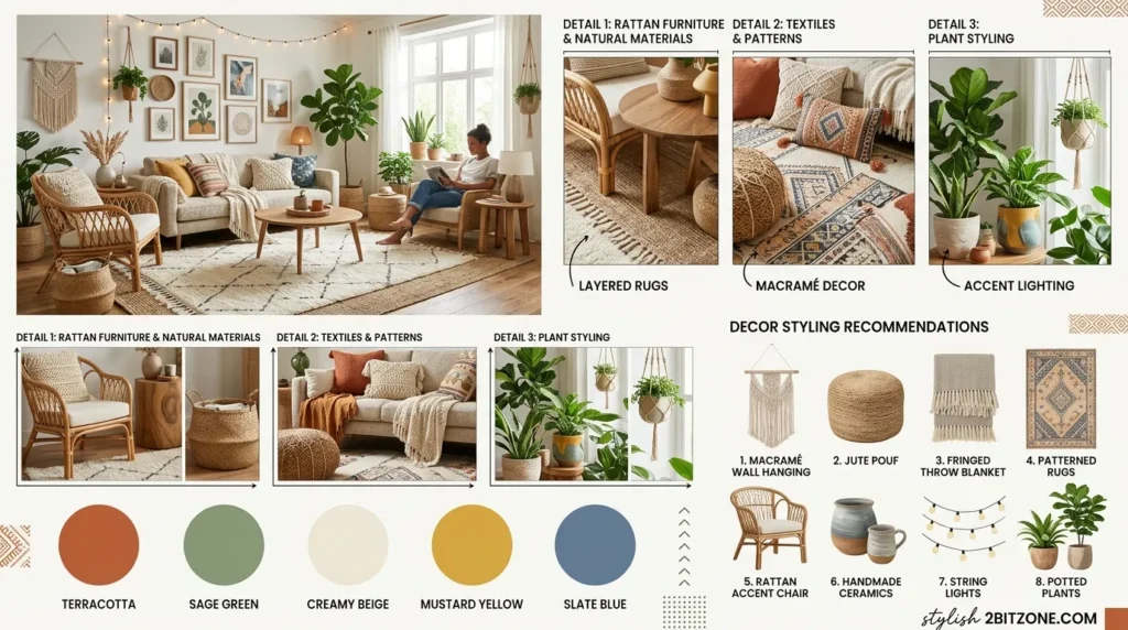 Stylish Boho Living Room