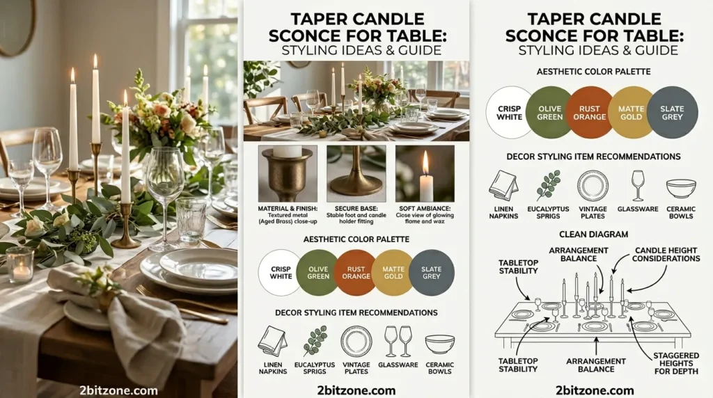 Taper Candle Sconce For Table