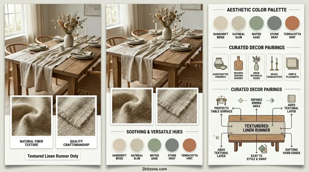 Textured Linen Runner Only