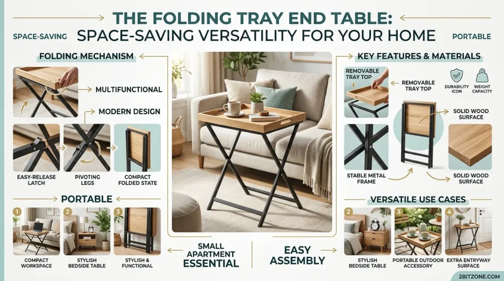 The Folding Tray End Table
