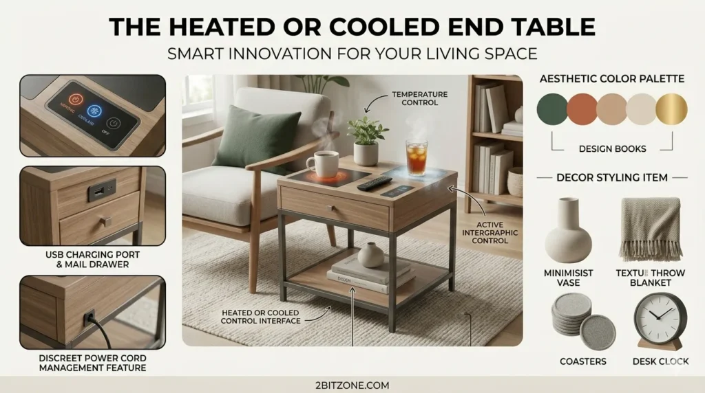 The Heated Or Cooled End Table