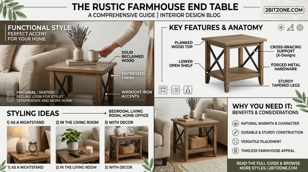 The Rustic Farmhouse End Table