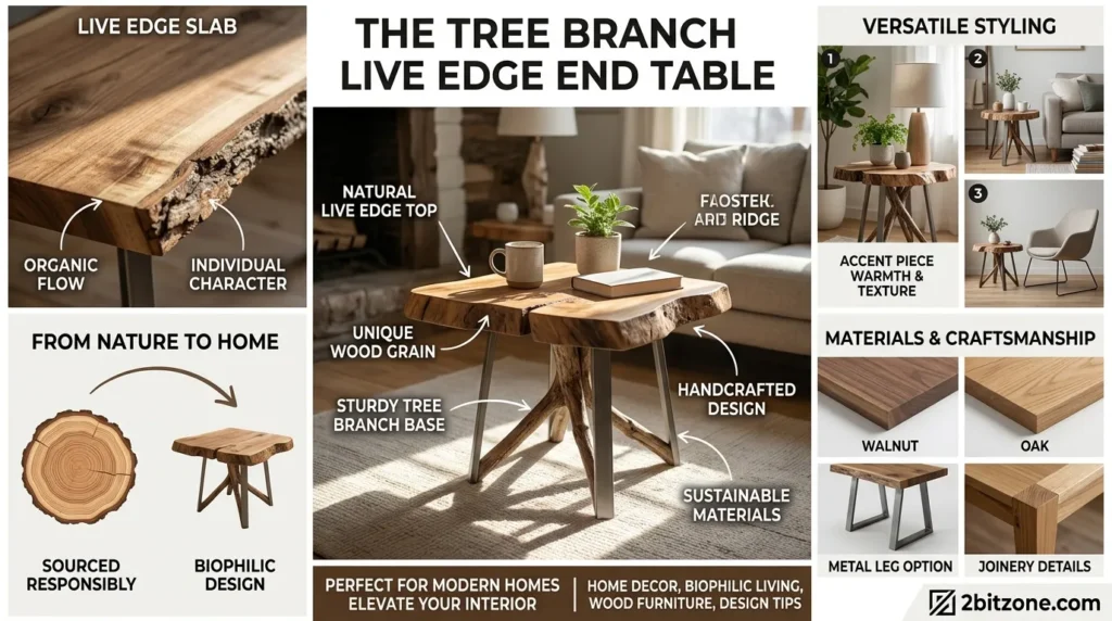 The Tree Branch Live Edge End Table