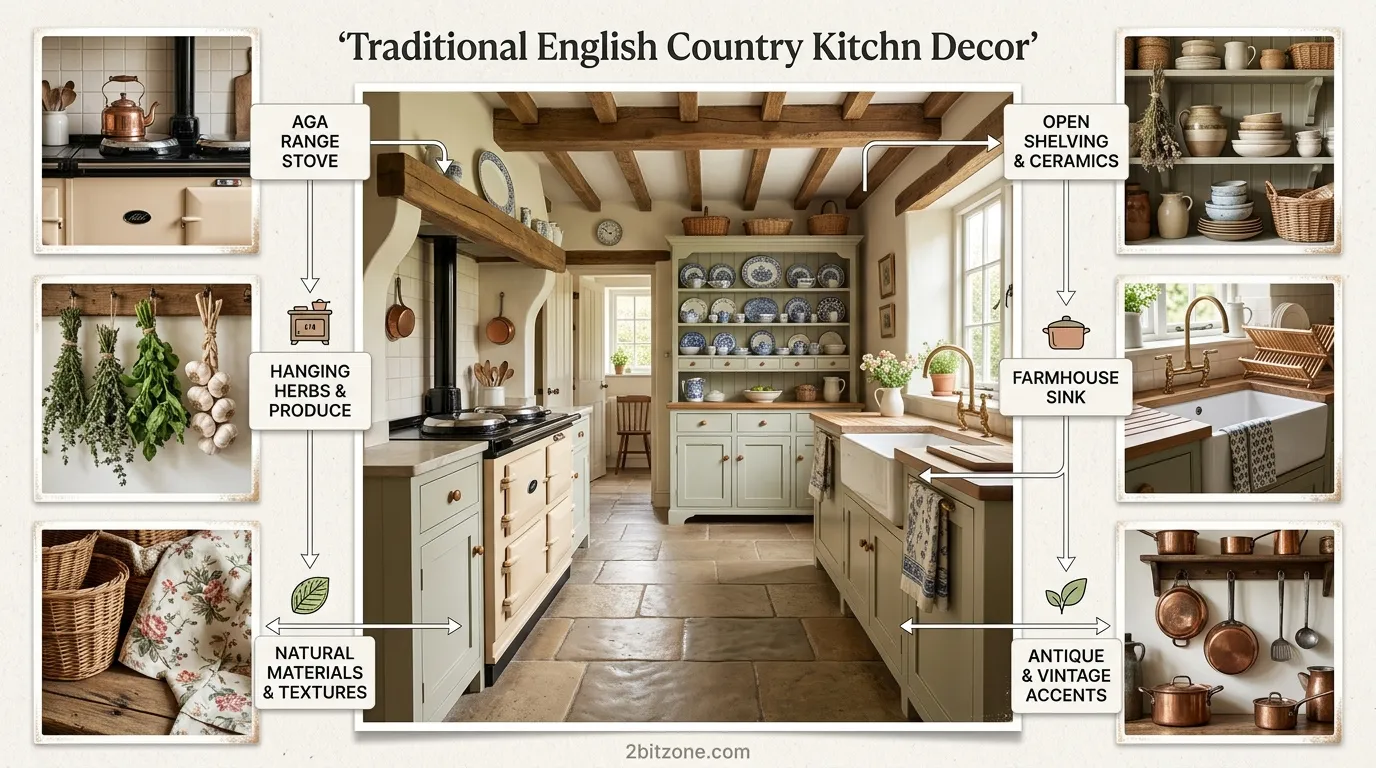 Traditional English Country Kitchen Decor