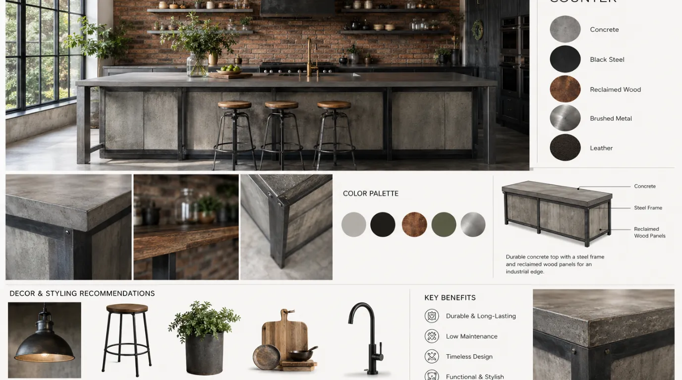 Transitional Counter Kitchen Counter Decor