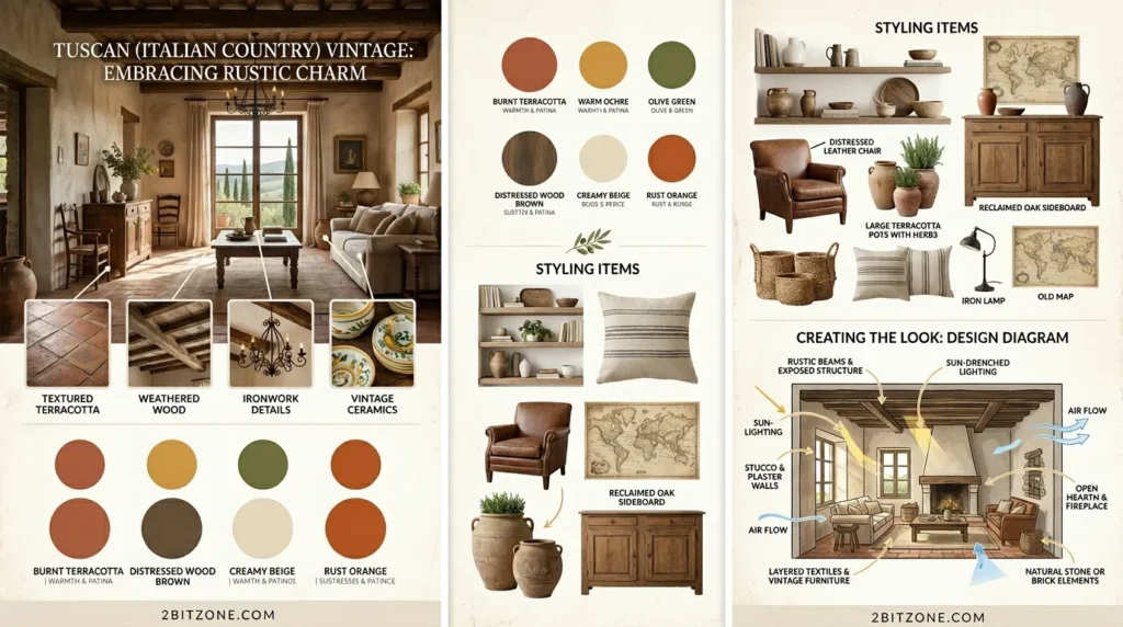 Tuscan Italian Country Vintage