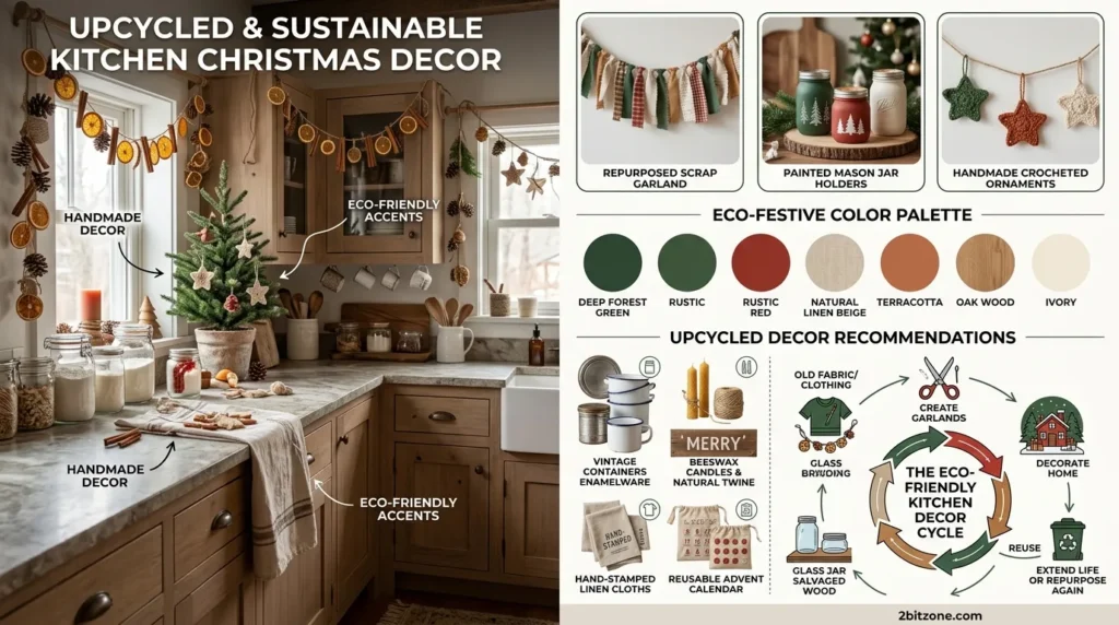 Upcycled Sustainable Kitchen Christmas Decor