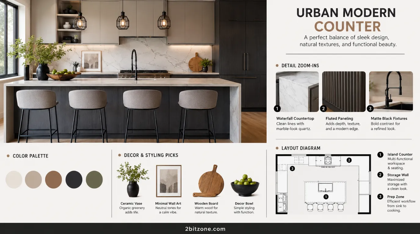 Urban Modern Counter Kitchen Counter Decor