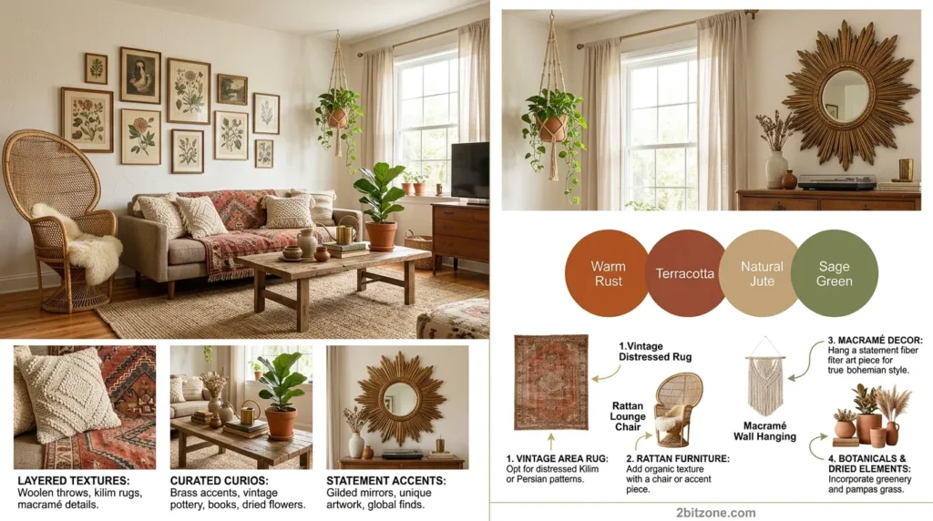 Vintage Boho Living Room