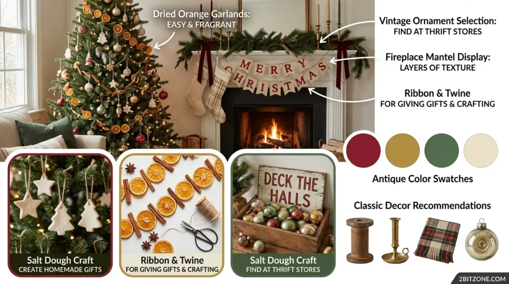 Vintage Retro Christmas Diy Decor