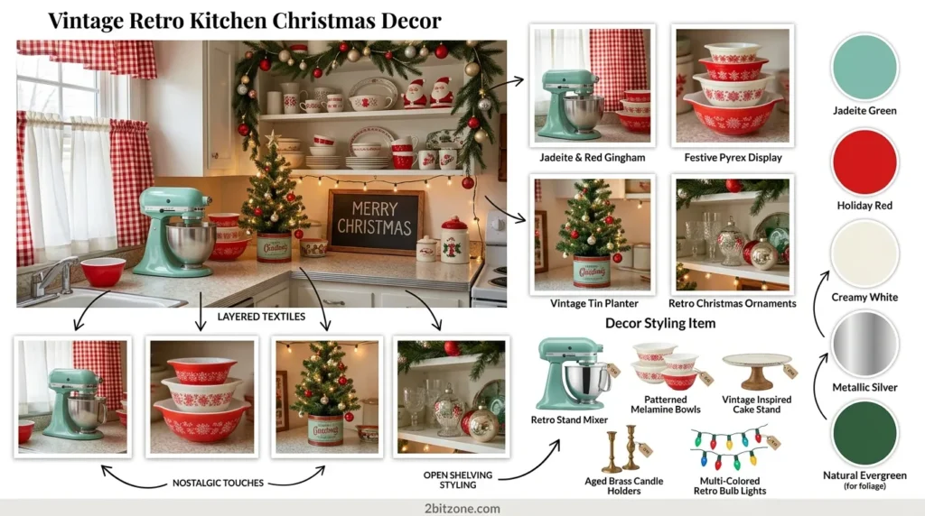 Vintage Retro Kitchen Christmas Decor