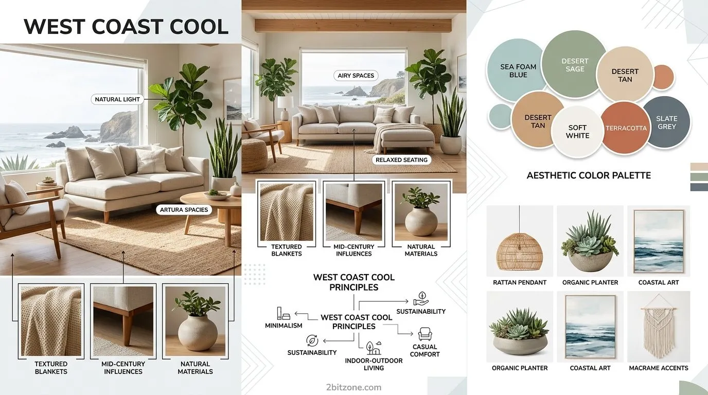 West Coast Cool Coastal Living Room