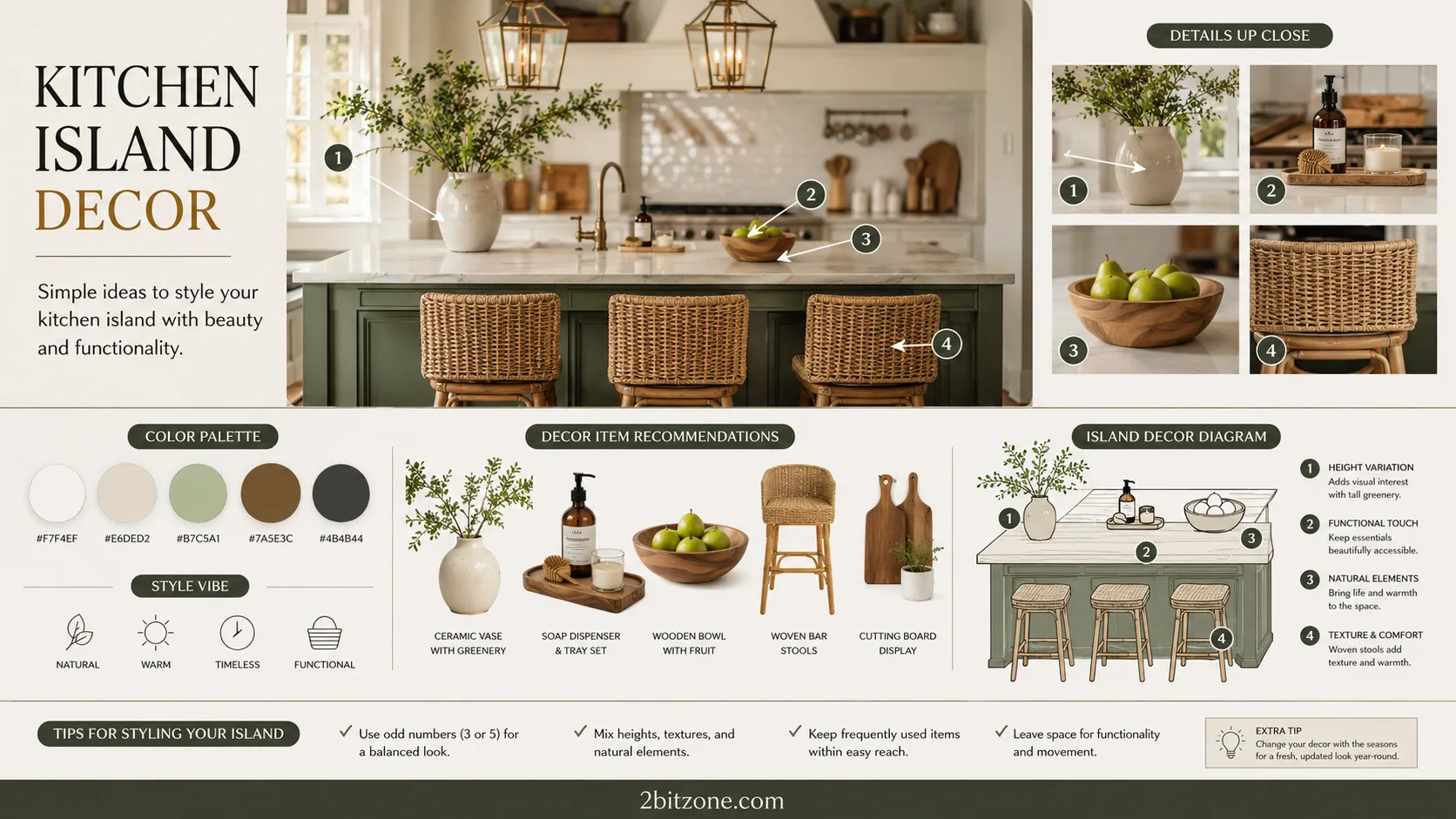 Whimsical Storybook Kitchen Island Decor