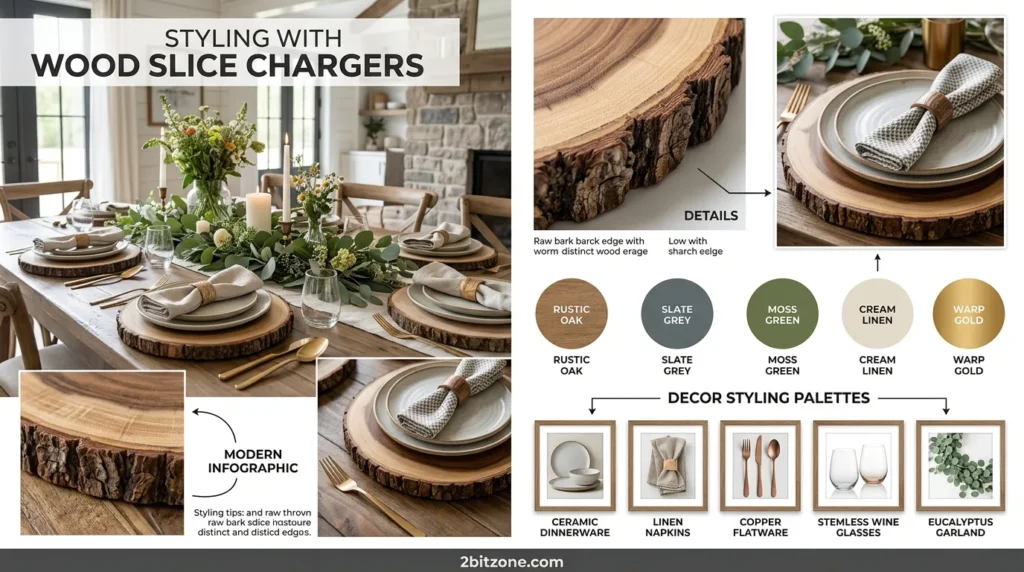 Wood Slice Chargers