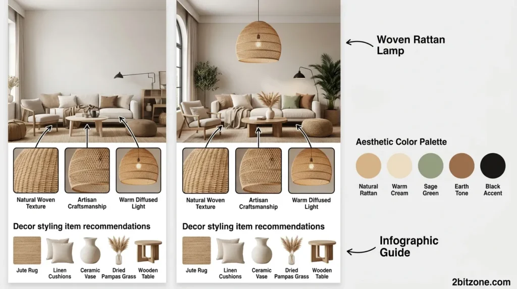 Woven Rattan Lamp