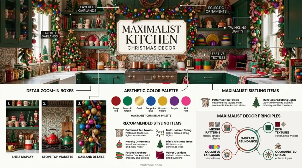 Maximalist Kitchen Christmas Decor kitchen christmas decor